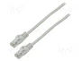 Lanberg Câble Ethernet Cat6 U/UTP 0,25 m Gris