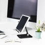 TooQ Support de Bureau pour Tablette 13 Pouces Noir en Aluminium Réglable avec Patins Antidérapants