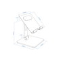 TooQ Support de Bureau pour Tablette 13 Pouces Noir en Aluminium Réglable avec Patins Antidérapants