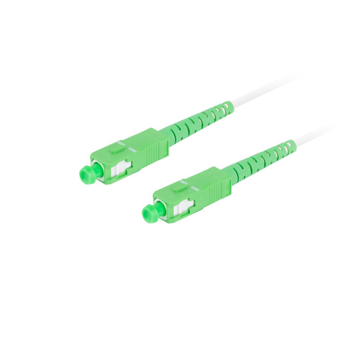 Lanberg FO-SASA-SS31-0100-WH Câble Fibre Optique SC/APC 10m G.657.B3 Blanc