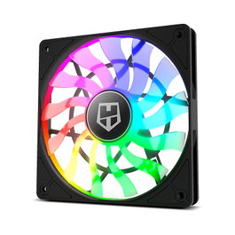 Nox Hummer Slim Ventilateur de Boîtier 120 mm PWM ARGB Silencieux Noir Translucide