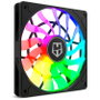 Nox Hummer Slim Ventilateur de Boîtier 120 mm PWM ARGB Silencieux Noir Translucide