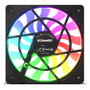 Nox Hummer Slim Ventilateur de Boîtier 120 mm PWM ARGB Silencieux Noir Translucide