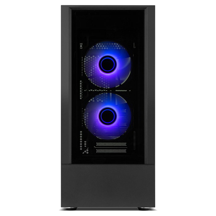Nox Hummer Nemesis Boîtier PC Gaming Semi-Tour ATX Noir avec Vitre Trempée Ventilateurs ARGB USB 3.0 NXHUMMERNMSSBK