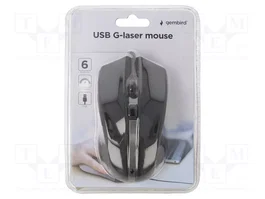 GEMBIRD Souris Laser avec Bouton DPI Noir