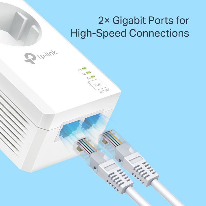 TP-Link Kit CPL TL-PA7027P - 2 Adaptateurs Gigabit HomePlug AV2 jusqu'à 1000 Mbps, 2 Ports Ethernet, Branchez et Utilisez TP-Link Kit CPL TL-PA7027P - 2 Adaptateurs Gigabit HomePlug AV2 jusqu'à 1000 Mbps, 2 Ports Ethernet, Branchez et Utilisez