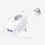 TP-Link Kit CPL TL-PA7027P - 2 Adaptateurs Gigabit HomePlug AV2 jusqu'à 1000 Mbps, 2 Ports Ethernet, Branchez et Utilisez