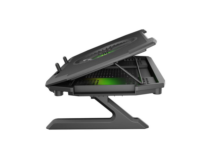 Genesis Base Refroidisseur pour Ordinateur Portable Oxid 850 RGB 5 Ventilateurs Réglable Jusqu'à 17.3 Pouces Noir