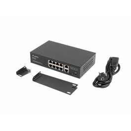 Lanberg Switch 10 ports 100Mb 8xPoE+ avec 2x Gigabit Ethernet