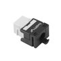 Lanberg KSU6-2000 Keystone Connecteur RJ45 Femelle Cat.6 UTP Plat - Noir/Blanc
