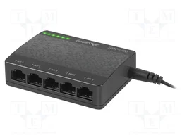 LANBERG Switch Ethernet 5 ports RJ45 1Gbps noir DSP1-1005