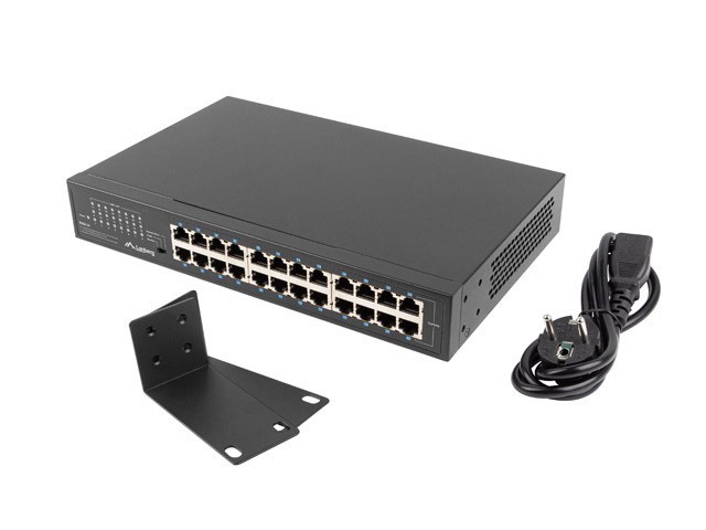Lanberg RSGE-24 Switch Gigabit 24 Ports RJ45 1U Métal Non Administrable