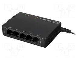 LANBERG Switch Ethernet 5 ports RJ45, noir, 10Gbps DSP3-1005-60W
