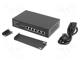 LANBERG Switch Ethernet Fast Ethernet 6 ports (4x PoE+) noir
