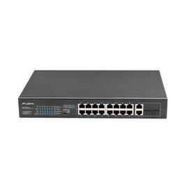 Lanberg Switch 18 Ports 100Mb 16x PoE+ 2x Combo Uplink Gigabit SFP Rack 19" 1U