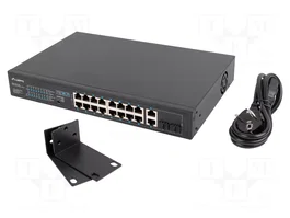 LANBERG RSFE-16P-2C-250 Switch Ethernet 16 ports PoE+ et 2 ports Gigabit
