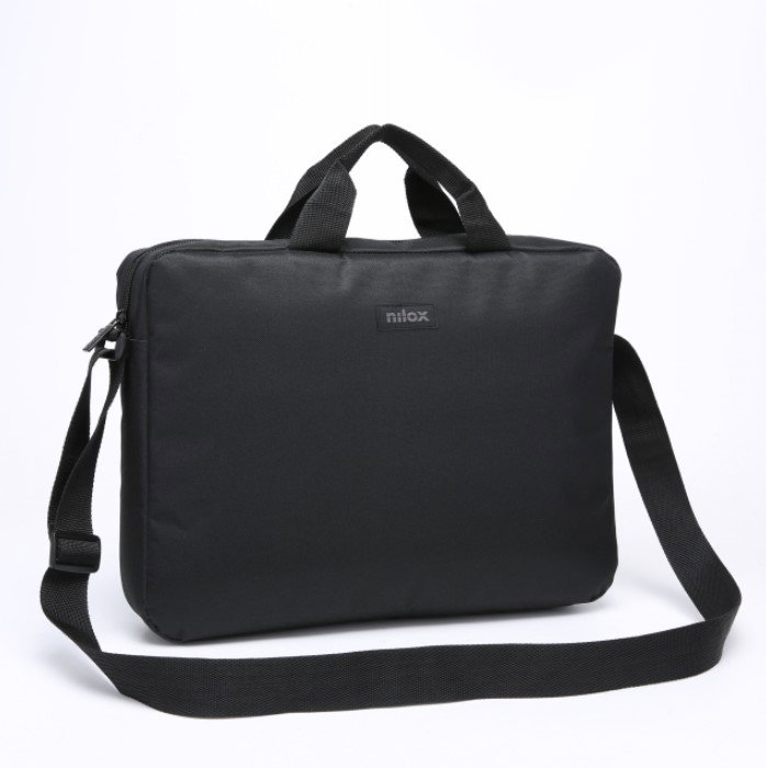 Nilox Sacoche ordinateur portable 15.6 pouces Basic, noir, polyester, mallette matelassée