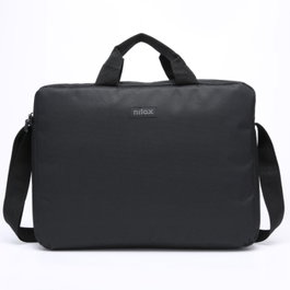 Nilox Sacoche ordinateur portable 15.6 pouces Basic, noir, polyester, mallette matelassée