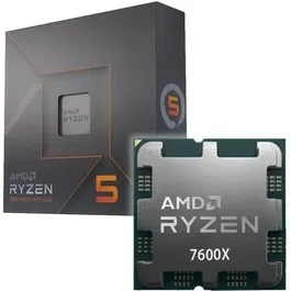 AMD Processeur Ryzen 5 7600X Socket AM5 4.5 GHz 6 cœurs 4 Mo Cache