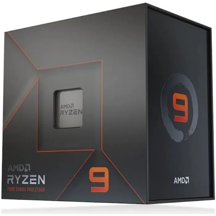 AMD Processeur Ryzen 9 7900X (Socket AM5, 5.6 GHz) - Pour Gaming et Création - Réf: B100100000589WOF