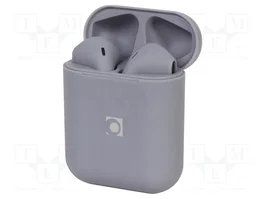 GEMBIRD Casque sans fil gris avec microphone