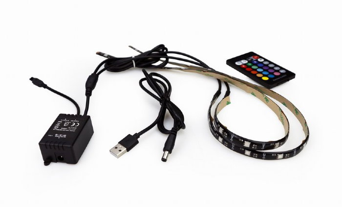 Gembird Ruban LED avec connecteur USB 2x50cm pour table gaming ou TV