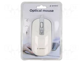 GEMBIRD MUS-4B-06-WS Souris Optique 1200 DPI Blanc