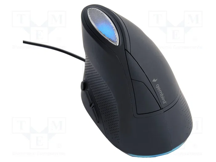 GEMBIRD MUS-ERGO-03 Souris Optique 3200 DPI Noir et Gris