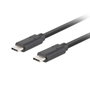 Lanberg CA-CMCM-32CU-0005-BK Câble USB C vers USB C 0,5 m USB 3.2 Gen 2 Noir