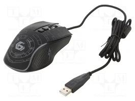 GEMBIRD Souris Optique Noire avec 7 Boutons et Câble de 1,5m