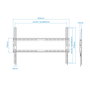 TooQ Support Mural pour TV et Écran 37"-80" VESA 200x200 à 600x400 mm, Noir, Distance Mur 20 mm