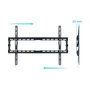 TooQ Support Mural pour TV et Écran 37"-80" VESA 200x200 à 600x400 mm, Noir, Distance Mur 20 mm