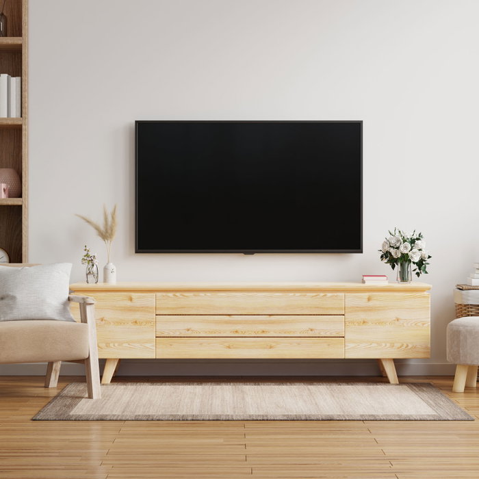 TooQ Support Mural pour TV et Écran 37"-80" VESA 200x200 à 600x400 mm, Noir, Distance Mur 20 mm
