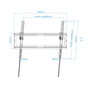 TooQ Support Mural pour TV Écran 37-80 Pouces Inclinable Noir, Capacité 45kg, VESA 200x200 à 600x400