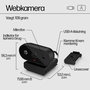 HP Webcam 320 FHD 1080p avec grand angle, micro intégré, obturateur de confidentialité et compatibilité Chromebook