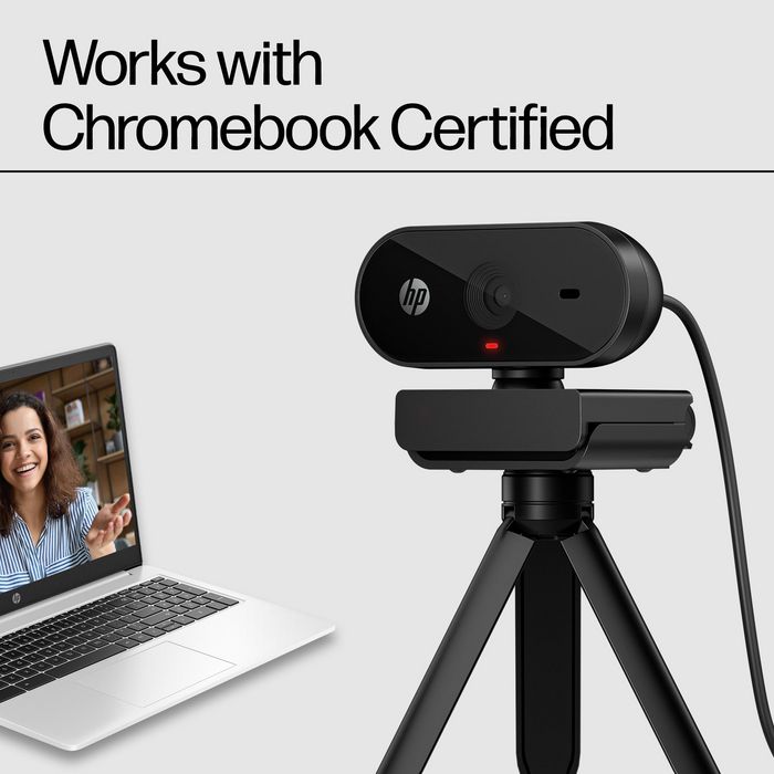 HP Webcam 320 FHD 1080p avec grand angle, micro intégré, obturateur de confidentialité et compatibilité Chromebook HP Webcam 320 FHD 1080p avec grand angle, micro intégré, obturateur de confidentialité et compatibilité Chromebook