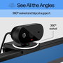 HP Webcam 320 FHD 1080p avec grand angle, micro intégré, obturateur de confidentialité et compatibilité Chromebook