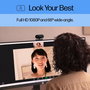 HP Webcam 320 FHD 1080p avec grand angle, micro intégré, obturateur de confidentialité et compatibilité Chromebook