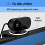 HP Webcam 320 FHD 1080p avec grand angle, micro intégré, obturateur de confidentialité et compatibilité Chromebook