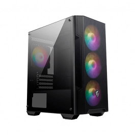 MSI MAG Forge M100A Boîtier PC Gaming Micro-ATX, Panneau avant mesh, Fenêtre latérale, RGB, 3 ventilateurs 120mm, Noir