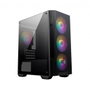 MSI MAG Forge M100A Boîtier PC Gaming Micro-ATX, Panneau avant mesh, Fenêtre latérale, RGB, 3 ventilateurs 120mm, Noir