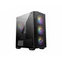 MSI MAG Forge M100A - Boîtier PC Gaming Mini Tour Micro-ATX Noir avec Verre Trempé, Ventilateurs Auto-RGB et Pannellerie Mesh pour Refroidissement Optimal