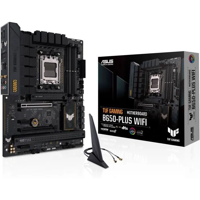 Asus Carte mère TUF GAMING B650-PLUS WiFi (90MB1BZ0-M0EAY0), Noir - Socket AM5, DDR5, PCIe 4.0, Wi-Fi 6 Asus Carte mère TUF GAMING B650-PLUS WiFi (90MB1BZ0-M0EAY0), Noir - Socket AM5, DDR5, PCIe 4.0, Wi-Fi 6