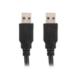 Lanberg Câble USB 3.2 Gen 1 USB A mâle vers USB A mâle 0,5 m Noir