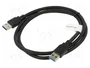 Lanberg Câble USB A vers USB A 3.2 Gen 1, 1 m, Noir