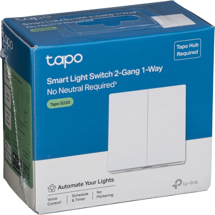 TP-Link Tapo S220 Interrupteur Intelligent Mural Blanc TP-Link Tapo S220 Interrupteur Intelligent Mural Blanc