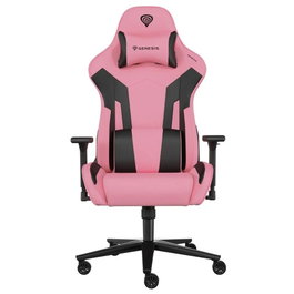 Genesis Nitro 720 Fauteuil Gaming Rose avec Repose-tête et Coussin Lombaire, Siège Réglable en Hauteur