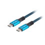 Lanberg CA-CMCM-45CU-0012-BK Câble USB-C vers USB-C 1,2 m USB4 Gen 2x2 100W Noir Bleu
