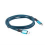 Lanberg CA-CMCM-45CU-0012-BK Câble USB-C vers USB-C 1,2 m USB4 Gen 2x2 100W Noir Bleu