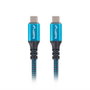 Lanberg CA-CMCM-45CU-0012-BK Câble USB-C vers USB-C 1,2 m USB4 Gen 2x2 100W Noir Bleu